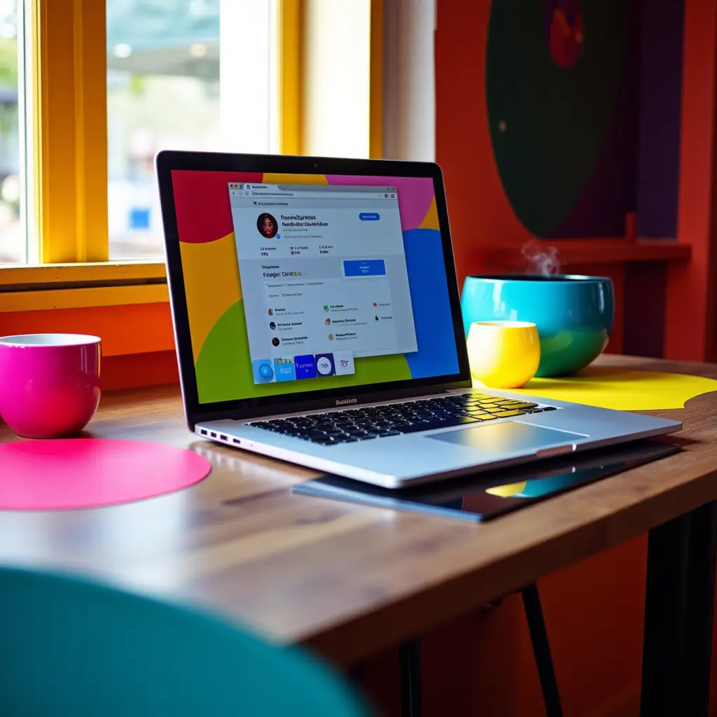 freepik a sleek silver laptop on a dark wooden desk in a s 65498